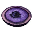 thumbnail image 1 of Ludlz Agate Beverage Coasters - Coffee Bar natural stone coasters, unique crystal-like coasters, heat-resistant, anti-slip and absorbent (purple, round), 1 of 6