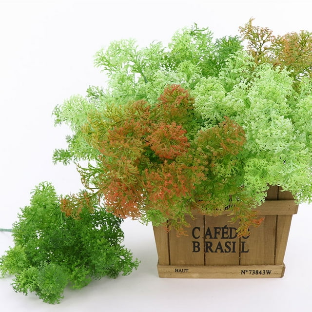Ludlz Artifical Plastic Moss Grass , Faux Plant Shrubs Greenery Backdrop Wall Decorations, Outdoor Privacy Screen Fence, Artificial Plant Tree Home Office Party Furniture Decoration