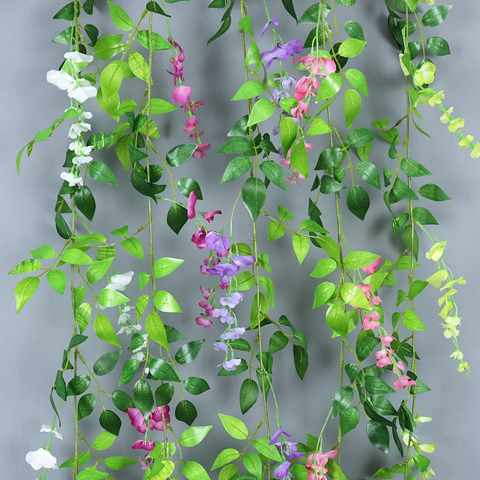 Ludlz Artificial Fake Wisteria Vine Ratta Hanging Garland Silk Flowers