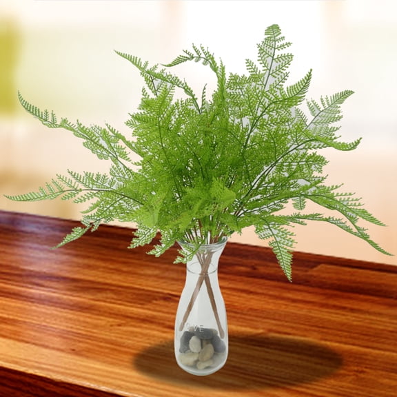 Ludlz Artificial Fern Bush Plant Shrubs Greenery Bushes for Indoor Outside Home Garden Office Verandah Wedding Decor Leaves Office Home Wedding Decor Photography Prop