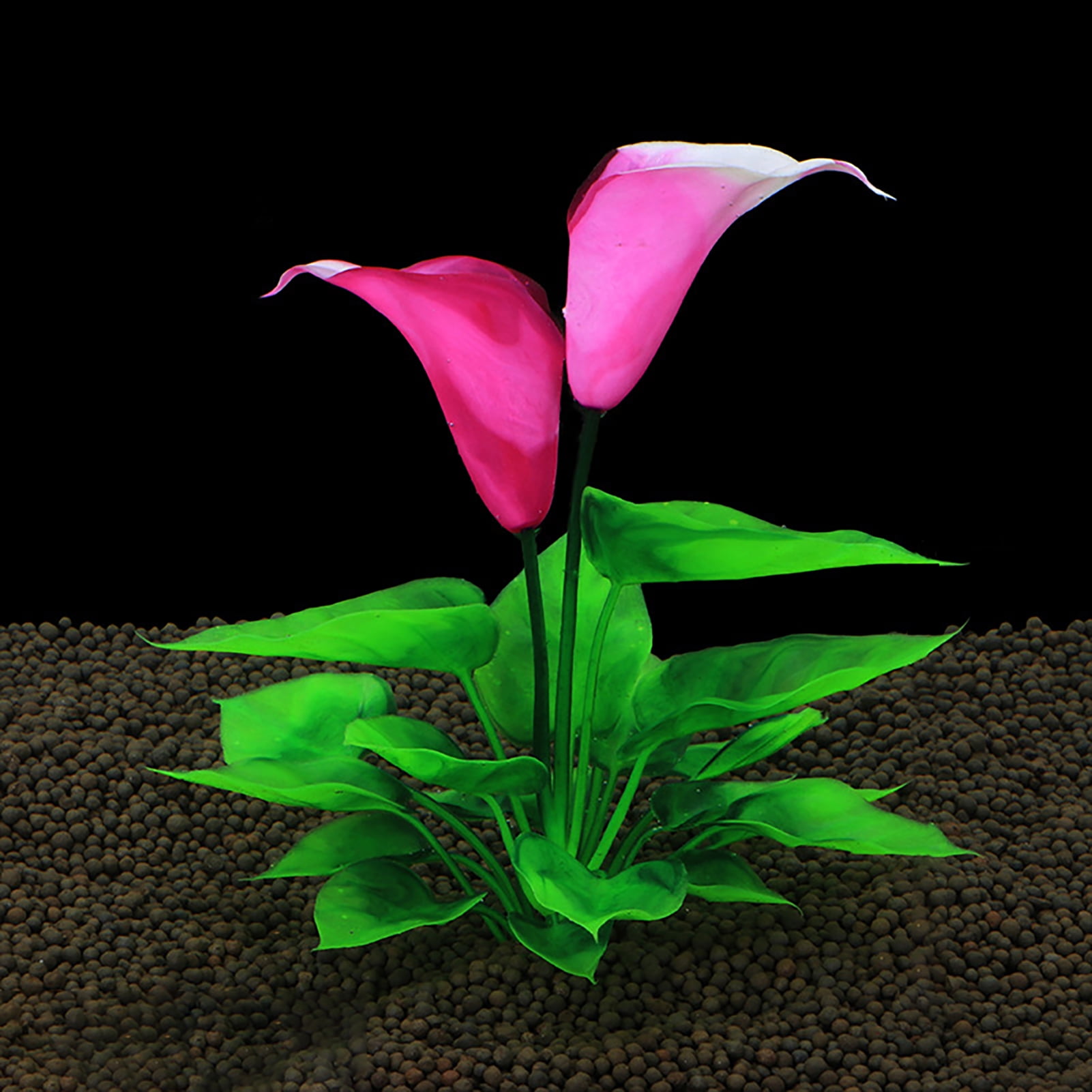 Ludlz Artificial Lotus Flower Aquarium Plant Ornament Fish Tank Water Plant Grass Lanscaping