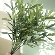 Ludlz Artificial Non-Fading Olive Leaves Long Stems 37 Tall Fake Eucalyptus Plant Branches for Floral Arrangement Vase Bouquets Wedding Greenery Decor
