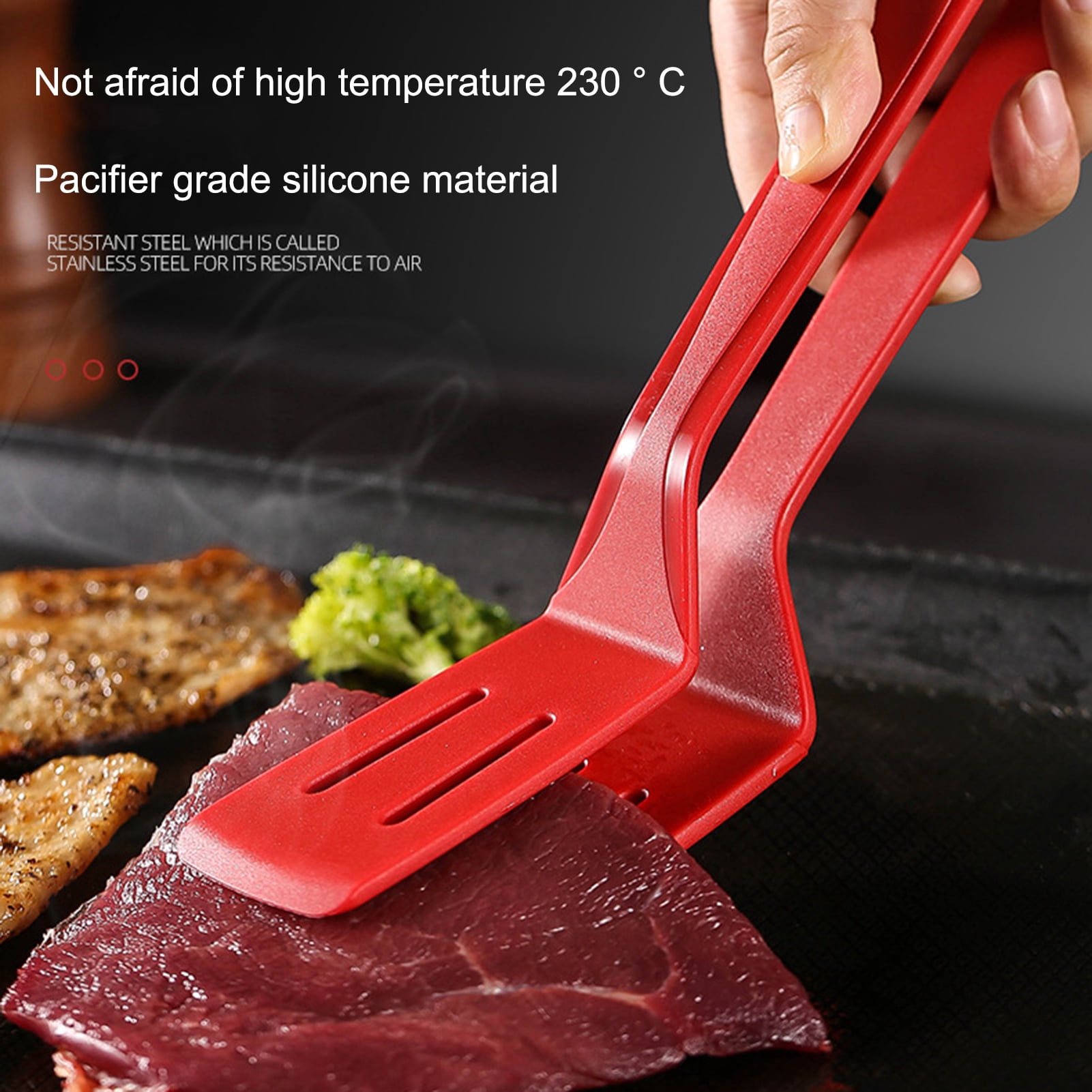 Ludlz BBQ Clamp Non-stick Gripper Multipurpose Silicone Kitchen Tong ...