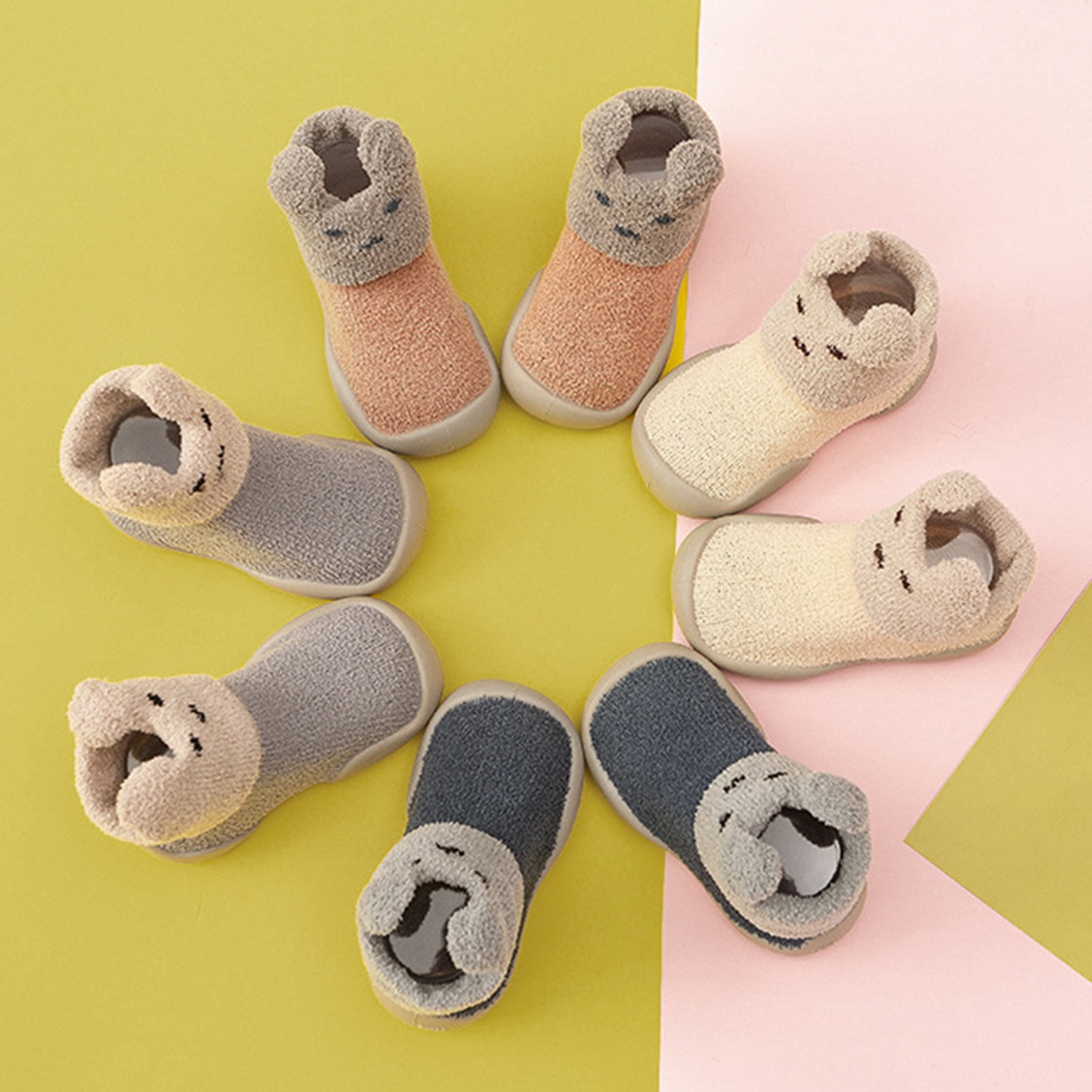 Ludlz Baby Toddler Nonskid Socks Little Girls Cute Cartoon Floor Socks