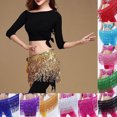 thumbnail image 1 of Ludlz Belly Dance Dancer Costume Sequins Tassels Fringes Hip Scarf Belt Waist Skirt, 1 of 6