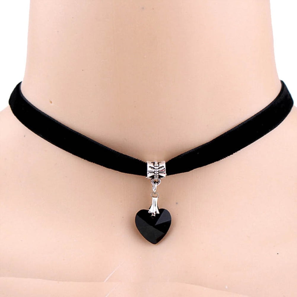 Black Velvet Choker,Cozlife Collars with Letter Pendant Necklace Chokers  for Girls Women