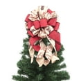 thumbnail image 1 of Ludlz Bowknot Decor Exquisite Workmanship Wide Application Reusable Long Large Tree Topper Xmas Bowknot for Home, 1 of 1