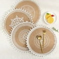 thumbnail image 1 of Ludlz Bowl Coasters Bohemian Foldable Heat Insulation Flax Washable Bowl Cup Mat for Home, 1 of 8