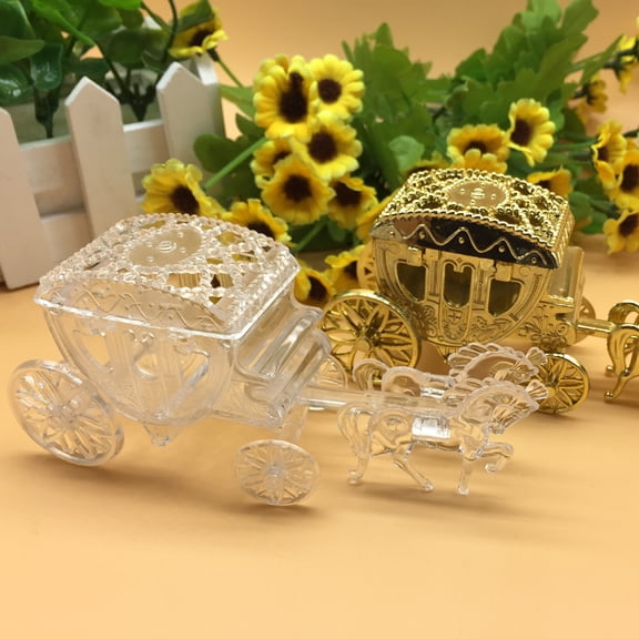 Ludlz Carriage Shape Cute Candy Chocolate Box Baby Shower Birthday Wedding Party Favor