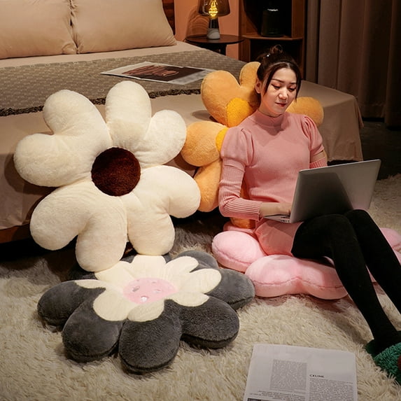 Ludlz Chair Cushion Flower Shape Anti-slip PP Cotton Strong Flexibility Seat Cushion Pad for Home