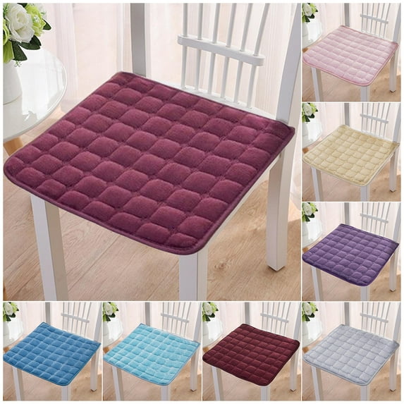 Ludlz Chair Seat Mat Comfortable Plush Square Seat Pad Non-Slip Sofa Chair Cushion for Home Office Outdoors