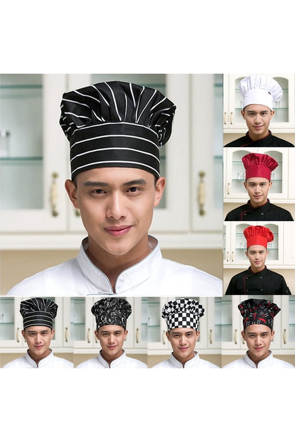 Chef Hat Adult Adjustable Elastic Baker Kitchen Cooking Chef Cap