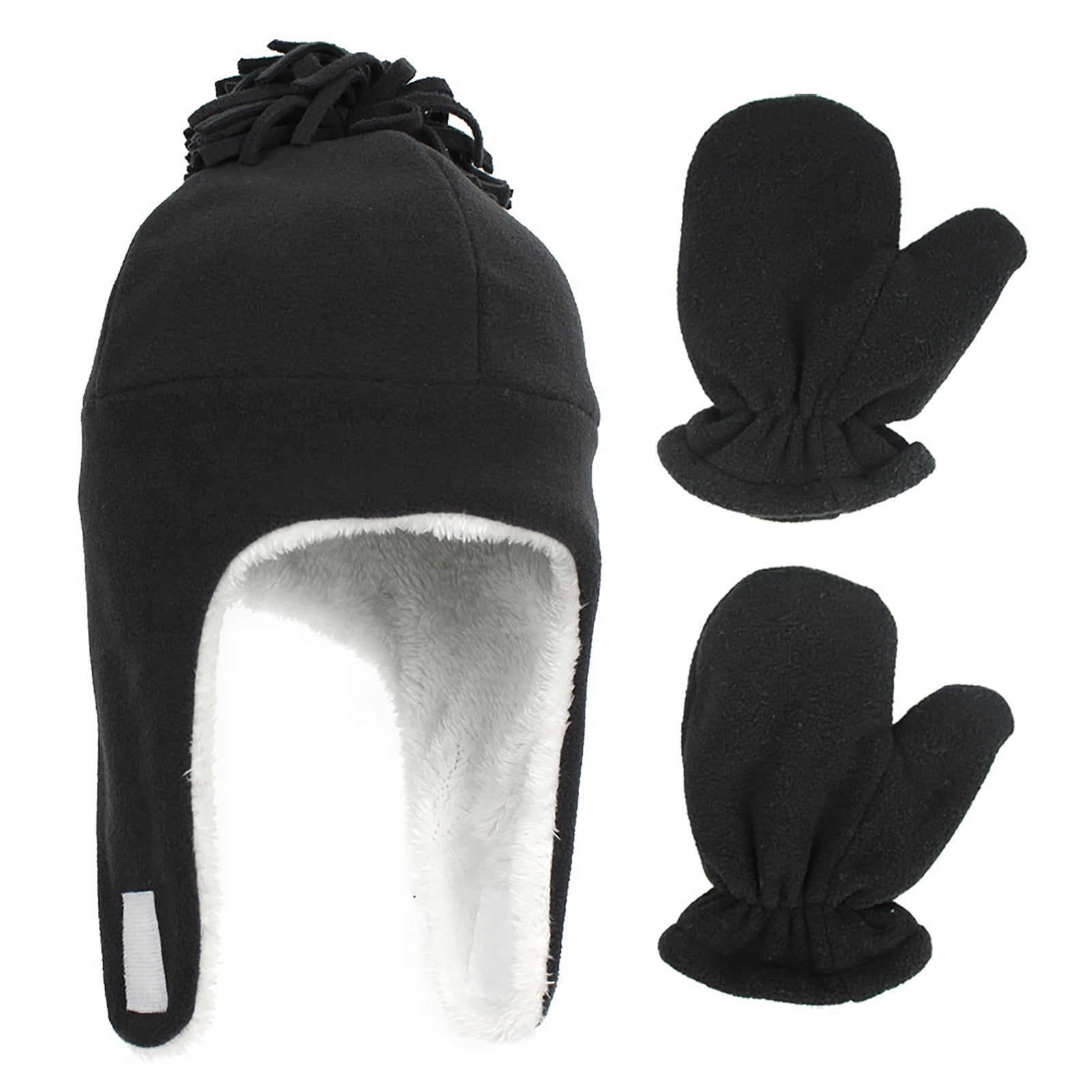 Ludlz Child Winter Hat Set, Soft Warm Children Beanie Hat with Gloves