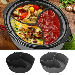 Tuphregyow Slow Cooker Liners,Food Grade Silicone Crock Pot Liners,Dishwasher  Safe Crockpot Liner,7.5In for Kitchen Cooking 