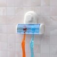 thumbnail image 1 of Ludlz Creative Home Dust-proof Suction Cup 5 Toothbrush Holder Wall Mounted Stand, 1 of 2