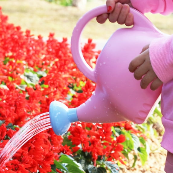 Ludlz Cute Elephant Watering Cans for Kids - Small Plastic Watering Can for Outdoor Garden Plants - Toy Watering Cans for Gardening with Children