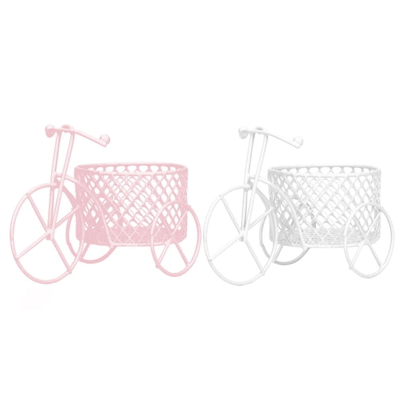 Ludlz Cute Iron Tricycle Art Decoration Wedding Sugar Jewelry Container Storage Holder