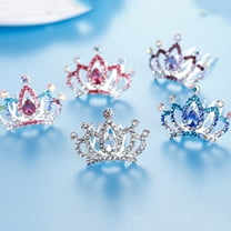 Ludlz Cute Kids Girls Rhinestone Princess Crown Hair Comb Hairpin Birthday Party Tiara