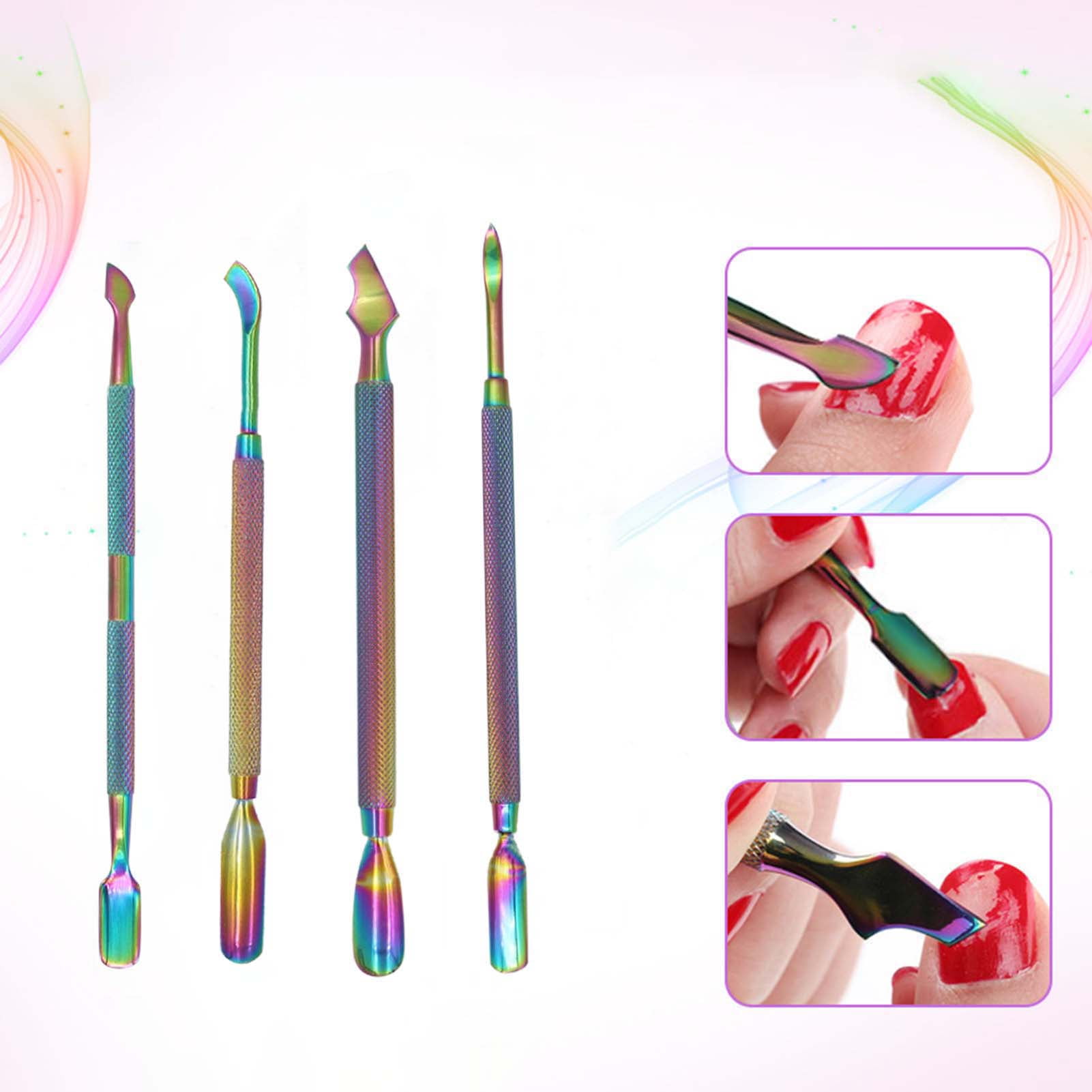 Ludlz Cuticle Nippers and Ingrown Nail Kit Cuticle Pusher Triangle Nail