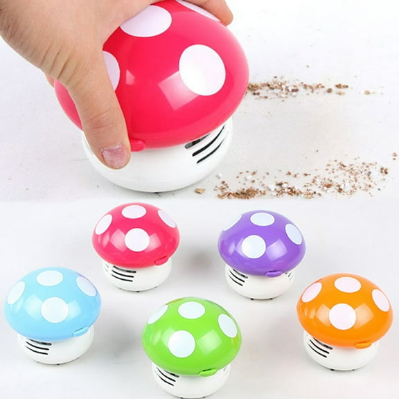 Ludlz Desktop vacuum cleaner desktop vacuum cartoon Mini dustproof assistant keyboard cleaning dust machine is suitable for home office, Mini Cartoon Mushroom Dust Removal Office Home