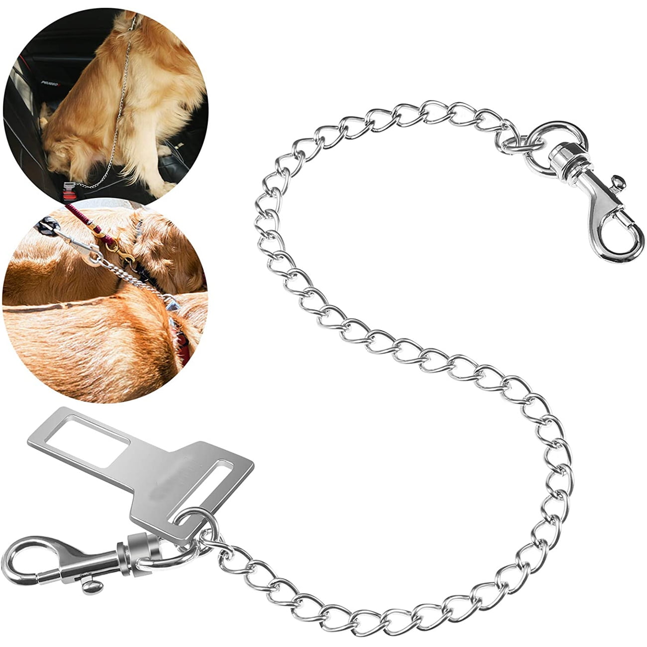 Ludlz Dog Car Seat Belt, Pet Vehicle Safety Restraint Cable, New 2 in 1