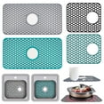 thumbnail image 1 of Ludlz Drain Pad Reusable Quick Drying Hollow Silicone Kitchen Bar Sink Protective Anti-slip Dish Drain Mat for Daily Use, 1 of 8