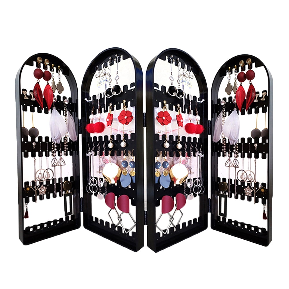  PH PandaHall 6 Pack 72 Holes Acrylic Earring Holders L-Shaped  Earrings Ear Studs Display Stands Jewelry Showcase Earring Stand Organizer  Jewelry Rack Display for Retail Show Personal 3.1x2.4x3.7 Inch : Clothing