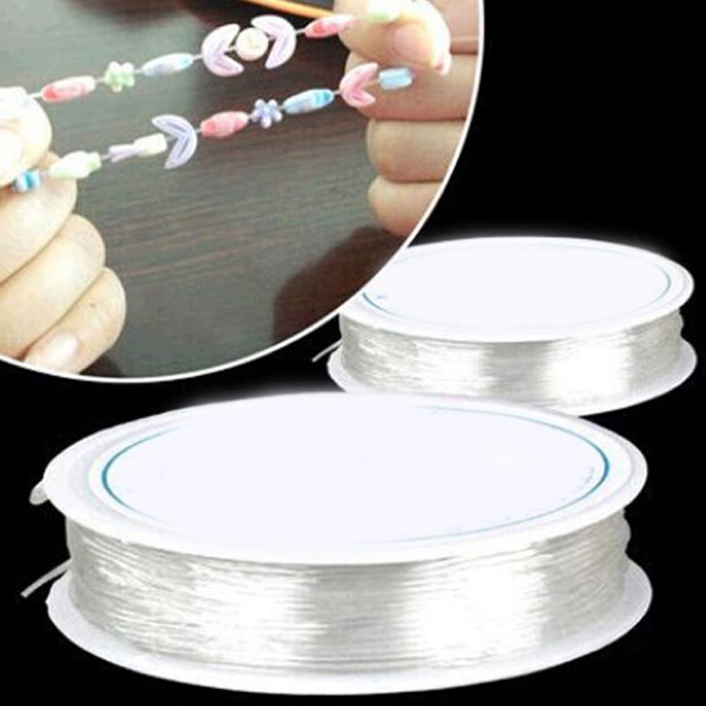 Ludlz Elastic Cord Stretch Thread Beading Cord Fabric Crafting String, Stretchy Spool Elastic