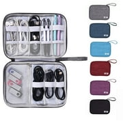 Ludlz Electronic Organizer, Portable Cord Organizer, Travel Organizer Bag for Cable Storage, Cord Storage and Electronics Accessories Phone/USB/SD/Charger Organizer