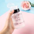 thumbnail image 1 of Ludlz Empty Lockable Pump Dispenser Bottle for Nail Polish and Makeup Remover 200ml Plastic Nail UV Gel Polish Removal Water Empty Press Dispenser Bottle, 1 of 7
