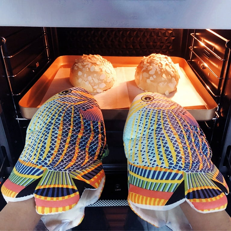 1PC Silicone Anti-scalding Oven Gloves Mitts Potholder Kitchen