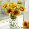 thumbnail image 1 of Ludlz Fake Sunflowers, Artificial Sunflower Heads, Faux Silk Sunflower Decoration for Craft Home Party Wedding Decor Beautiful Realistic Fadeless Fake Flower Bouquet Floral Decor for Wedding, 1 of 8