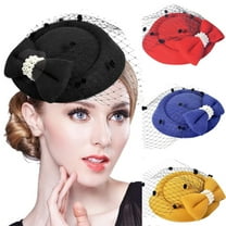 Ludlz Fascinators Hats 20s 50s Hat Pillbox Hat Cocktail Tea Party Headwear with Veil for Girls and Women