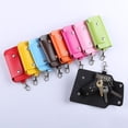 thumbnail image 1 of Ludlz Faux Leather Key Organizer Case Keychain Holder Magnetic Button Pouch Bag Gift, 1 of 7