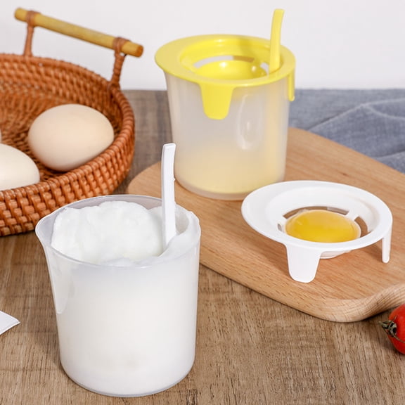 Ludlz Fluffy Whisk Manual Egg Beater Fast Quiet Detachable Easy to Clean Egg Whites Separation Manual Egg Beater