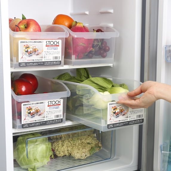 Ludlz Fridge Bins and Freezer Bins Refrigerator Organizer Stackable Food Storage Containers BPA-Free Drawer Organizers for Plastic Clear Drawer Basket Food Fruit Holder Organizer