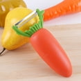 thumbnail image 1 of Ludlz Fruit Peeler Carrot Shape Non-slip Handle Comfortable Grip 360 Degree Rotating Easy to Clean Multi-functional Stainless Steel Sharp Blade Vegetable Peeler Kitchen Gadget, 1 of 7