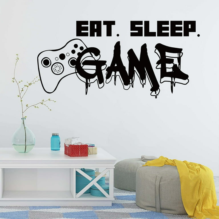 Gamer Wall Sticker Gamer Wall Decals Children Video Game Room Decor Gaming  Controller Wall Stickers Removable DIY Cartoon Party Wallpaper for Gamer