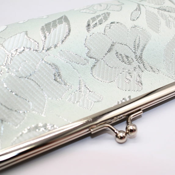 Ludlz Girls Women Coin Purse Floral Change Pouch Vintage Clutch Wallet with Clasp Closure