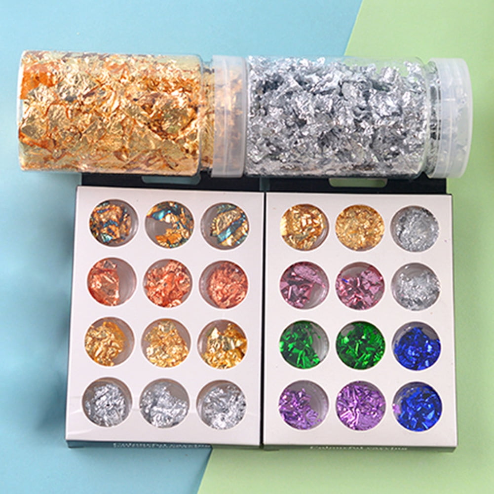 Ludlz Gold Foil Flakes for DIY UV Gel Sticker Resin Jewelry Making