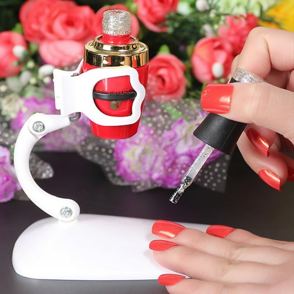 Ludlz Grip and Tip Nail Polish Holder Genuine Anti-Spill Bottle Stand No Mess Manicure Pedicure Perfect for DIY Nails Manicure Adjustable Nail Tools Polish Bottle Holder Fixing Clip Bracket Stand