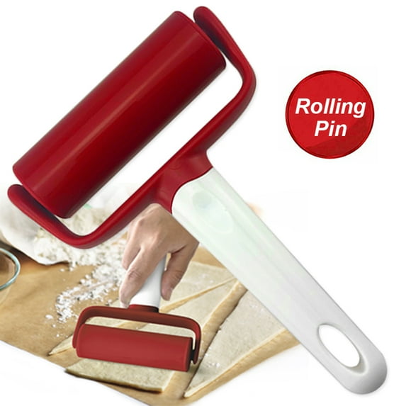 Ludlz Handheld Pastry Pizza Roller Non Sticky Rolling Pin Kitchen Baking Cooking Tool