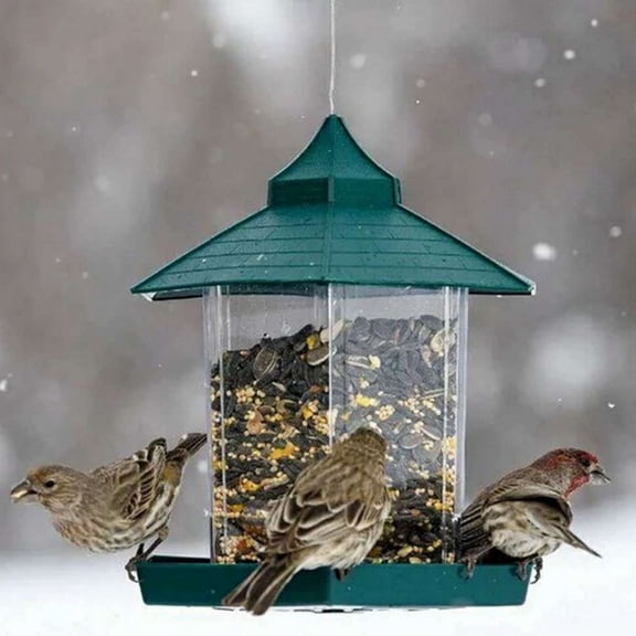 Ludlz Hanging Bird Feeder Peanut Food Container Outdoor Garden Feeding Tool