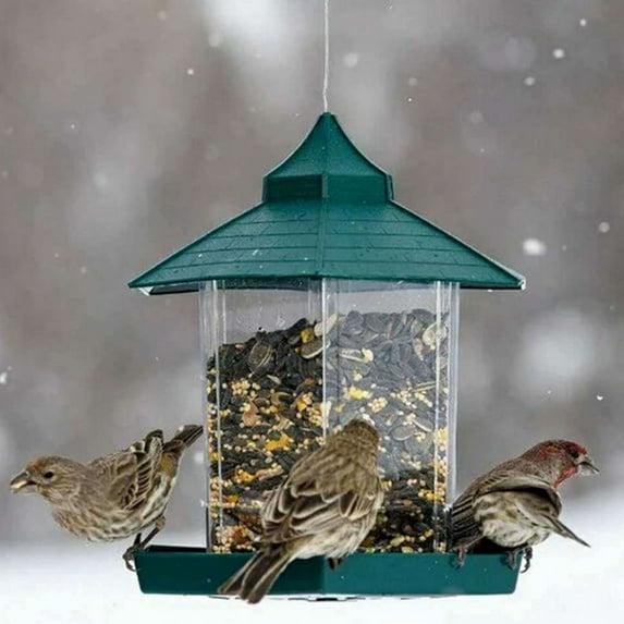 Ludlz Hanging Bird Feeder Peanut Food Container Outdoor Garden Feeding Tool