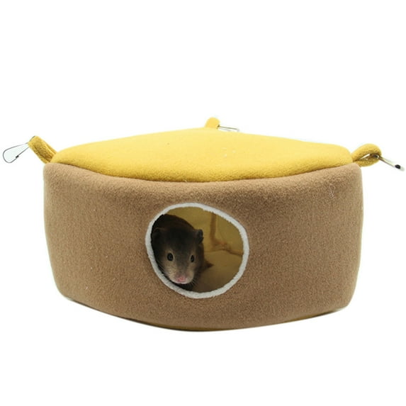 Ludlz Hanging Hamster Bed Houses and Hideouts Winter Thick Fleece Small Animal Pet Sugar Glider Hammock Rat Cave Bed Cage Accessories