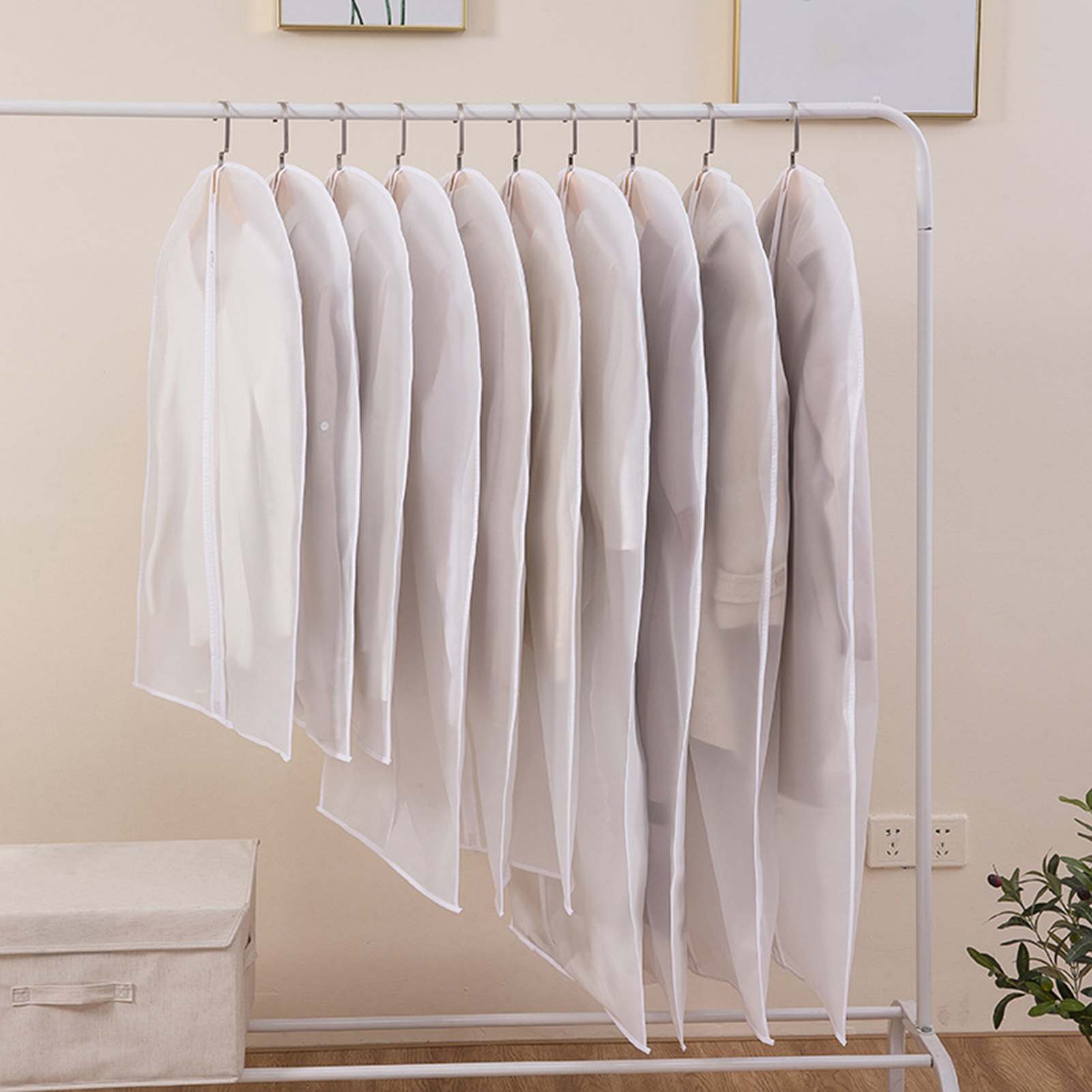 Ludlz Hanging MothProof Garment Bags for Storage Set of 2 Lightweight