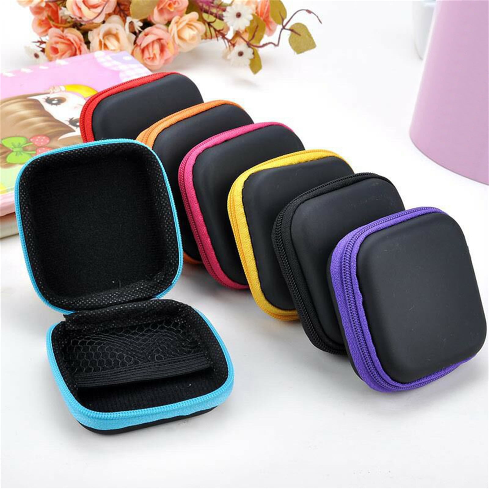 Protective Bag Leather Sleeve Cover Storage Earphone Portable For