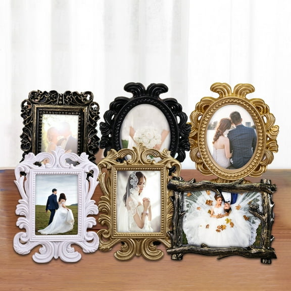 Ludlz Hollow Design Oval/Rectangle Photo Frame Picture Holder Wedding Home Decor Gift
