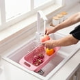 thumbnail image 1 of Ludlz Household Retractable Kitchen Sink Fruit Storage Rack Vegetable Drain Basket, 1 of 7