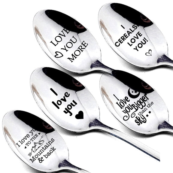 Ludlz I Cerealsly Love You Engraved Stainless Steel Cereal Spoon Anniversary Wedding Boyfriend Girlfriend Valentine Unique Token Of Love On Special Occasions-Best Gifts